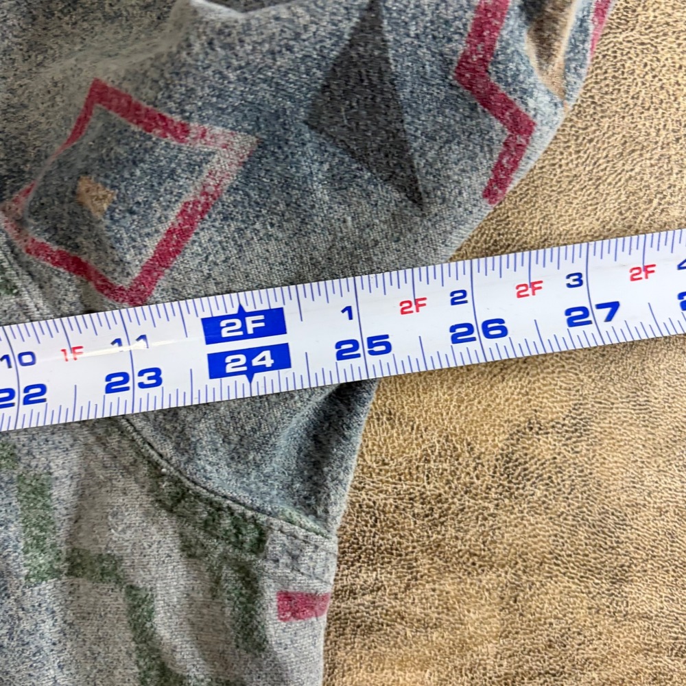 Cabela's Shirt Mens XLT Blue Fade Southwestern Aztec Chamois Flannel Made in USA - Picture 7 of 12